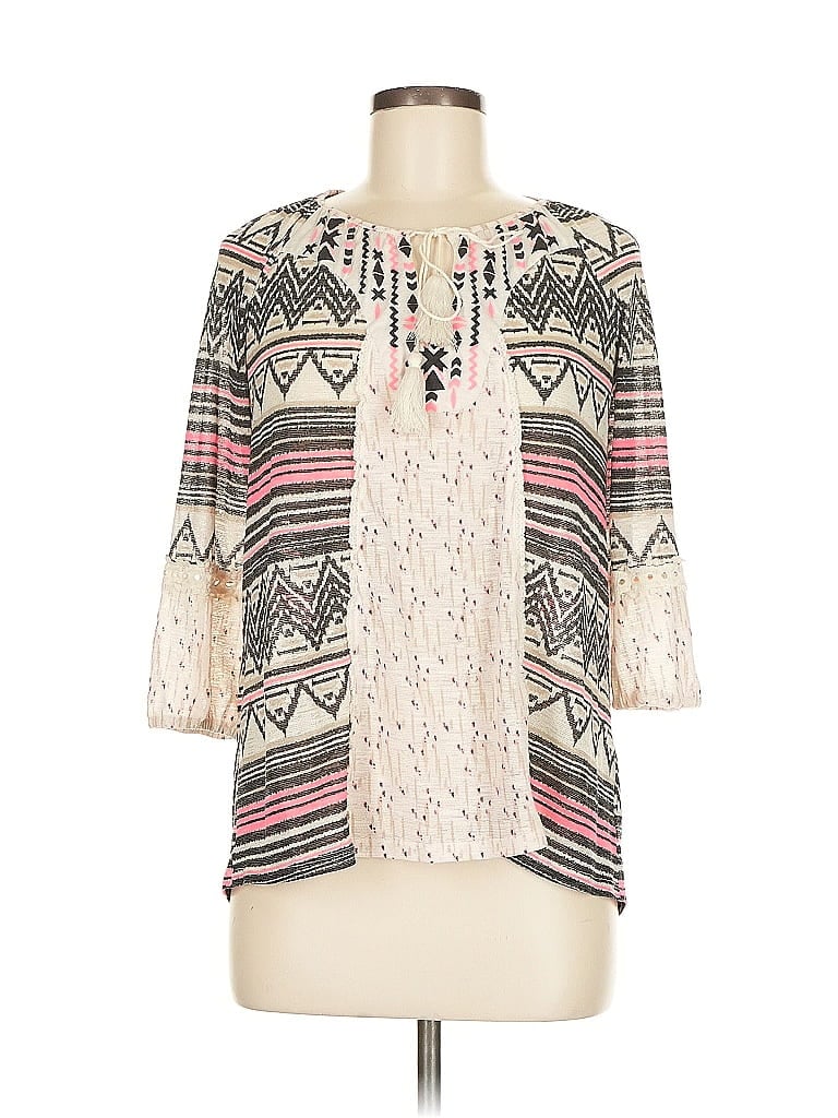 Pre-owned Jolt 3/4 Sleeve T-shirt In White