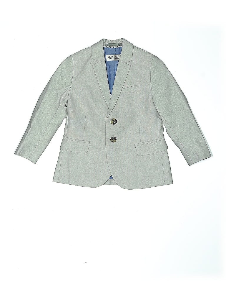 Pre-owned H&m Kids' Blazer Jacket In Gray
