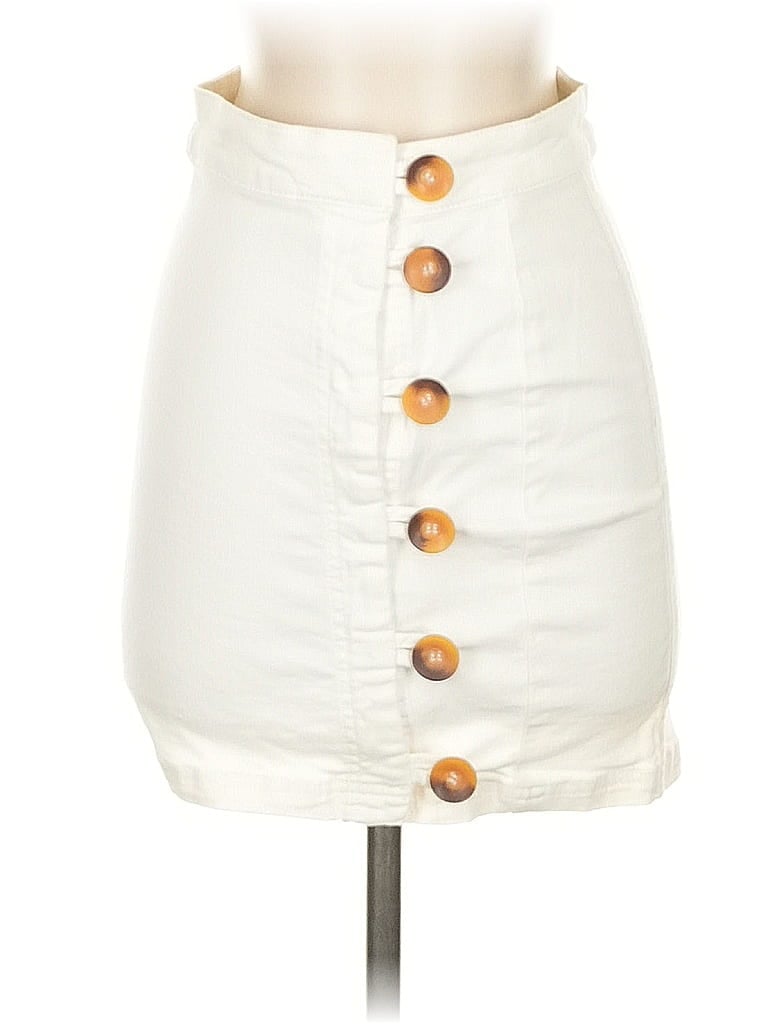 Pre-owned Free People Casual Skirt In White