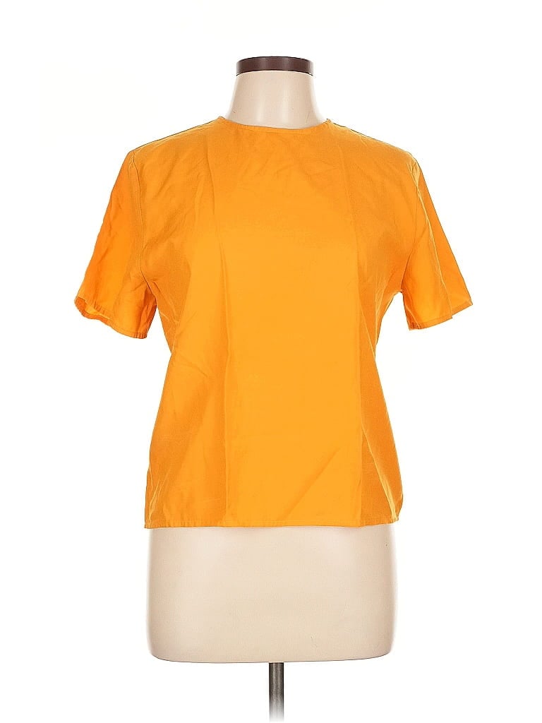 COLDWATER CREEK Pre-owned Short Sleeve Blouse In Orange