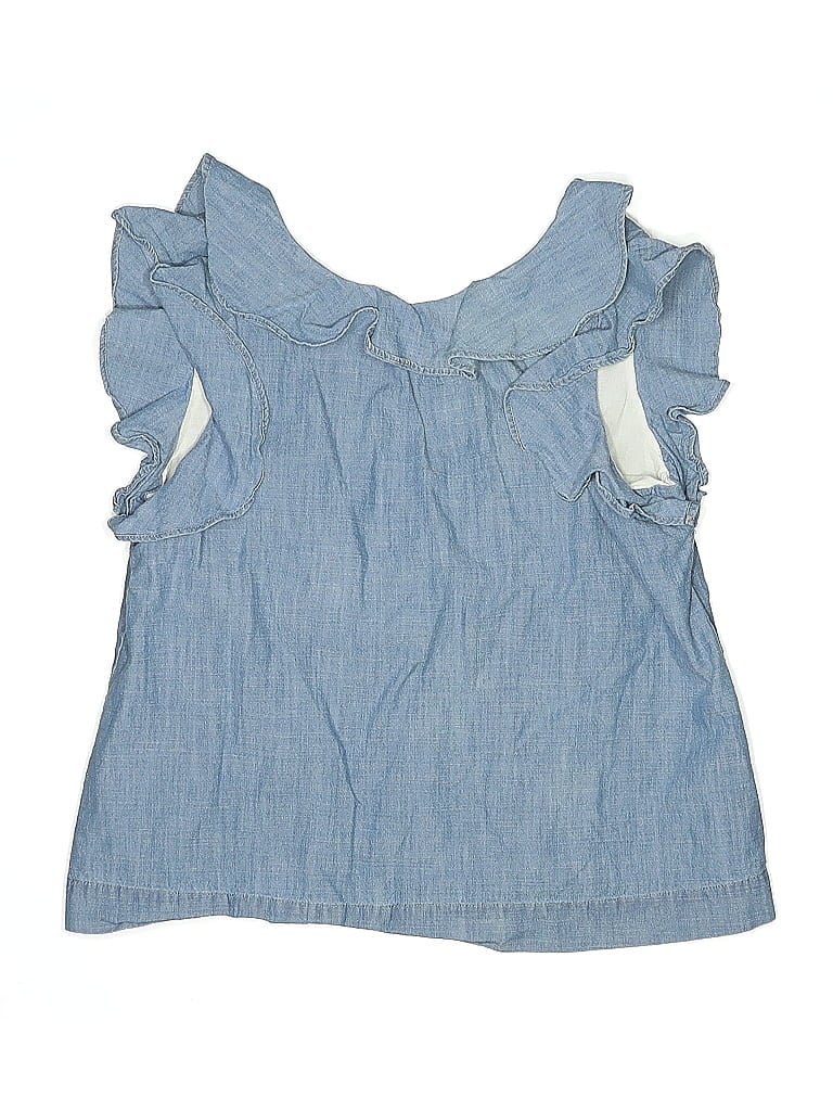 Pre-owned Crewcuts Kids' Sleeveless Blouse In Blue