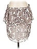Express 100% Polyester Paisley Silver Casual Skirt Size S - photo 1