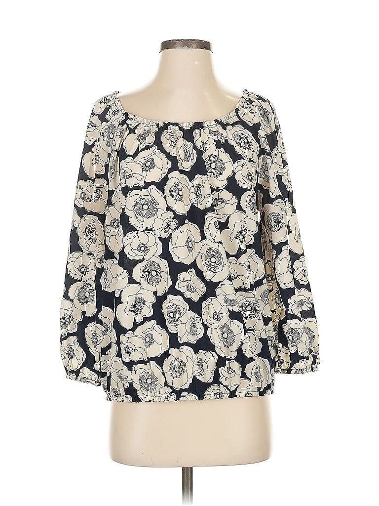 Pre-owned Jones New York Signature 3/4 Sleeve Blouse In White