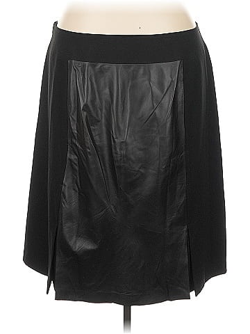 Lafayette 148 New York Faux Leather Skirt (view 2)
