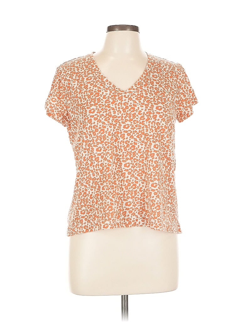 Pre-owned Ann Taylor Loft Short Sleeve T-shirt In Orange