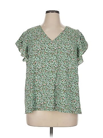 Shein Curve Short Sleeve Blouse (view 1)