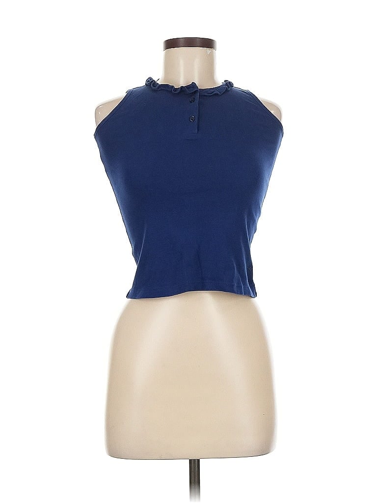 Pre-owned Assorted Brands Sleeveless Blouse In Blue