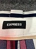 Express 100% Polyester Stripes Red Burgundy Casual Pants Size 00 - photo 4