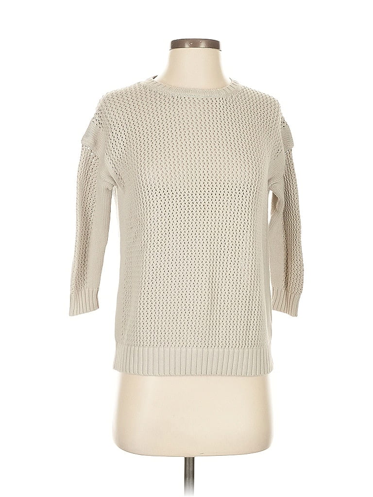 Pre-owned J.crew Factory Store Pullover Sweater In White