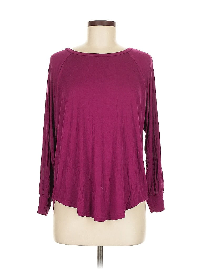 Pre-owned Ann Taylor Loft 3/4 Sleeve T-shirt In Burgundy