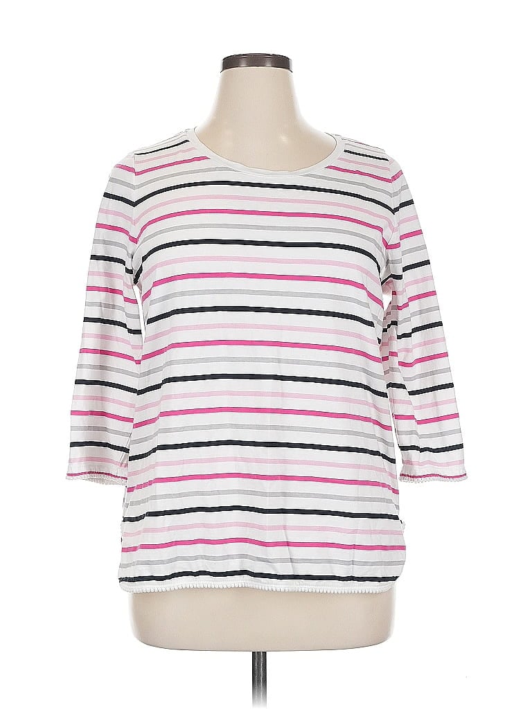 Pre-owned Talbots Outlet 3/4 Sleeve T-shirt In White