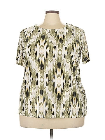 JM Collection Short Sleeve Blouse (view 1)