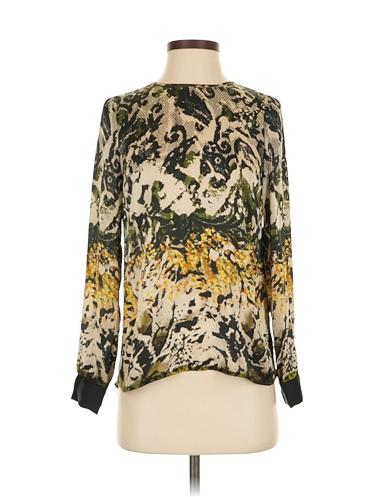 Pre-owned Vince Camuto Long Sleeve Blouse In Gold