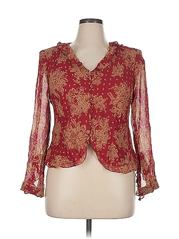 Adrianna Papell 3/4 Sleeve Silk Top (view 1)