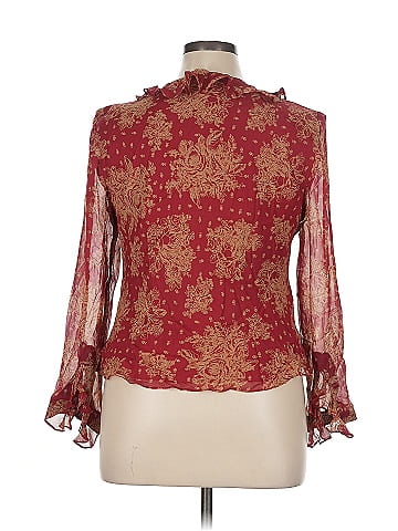 Adrianna Papell 3/4 Sleeve Silk Top (view 2)