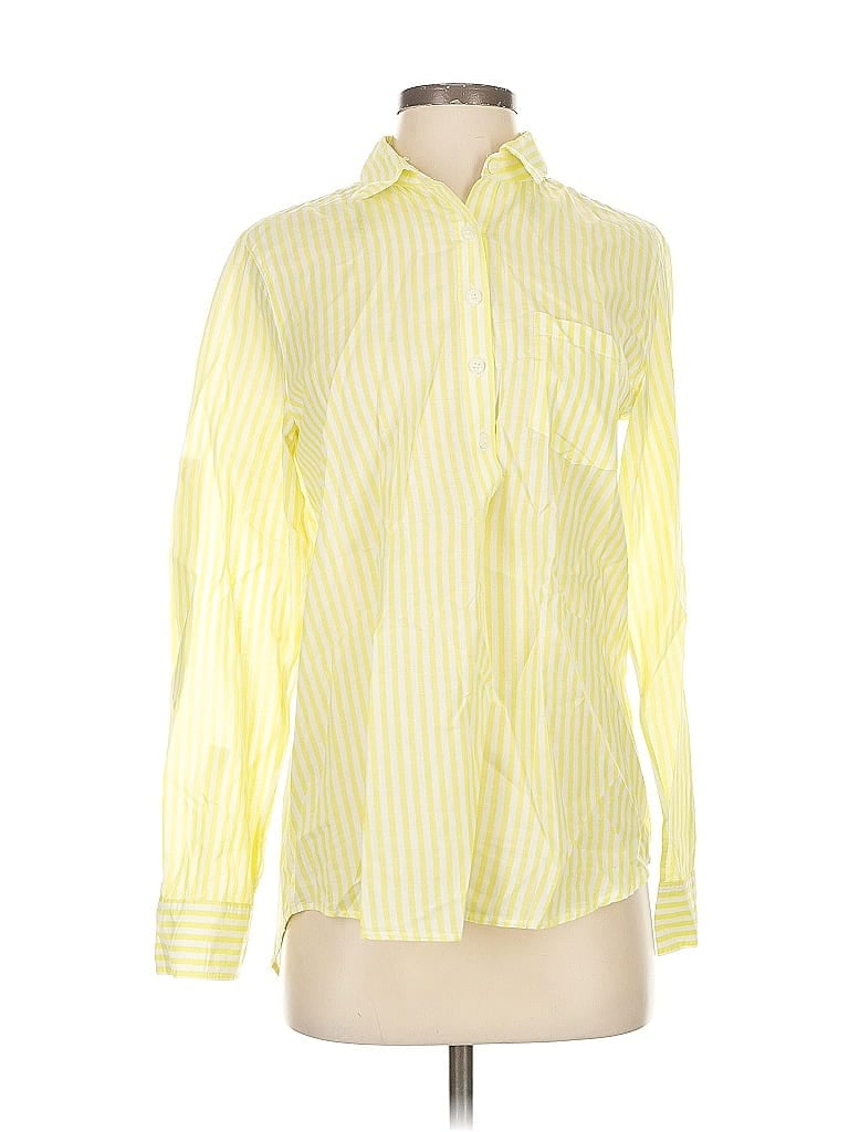 Pre-owned J.crew Factory Store Long Sleeve Button Down Shirt In Yellow