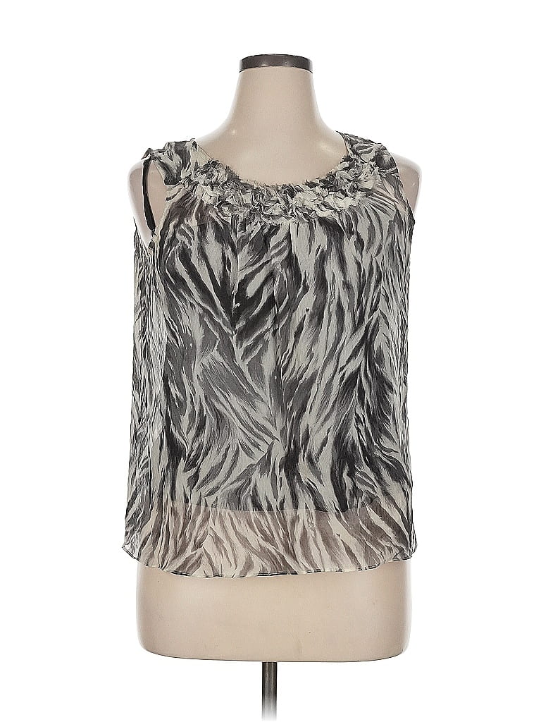 Click to view more detailed imagery on our partner's website Pre-owned Talbots Sleeveless Blouse In Silver