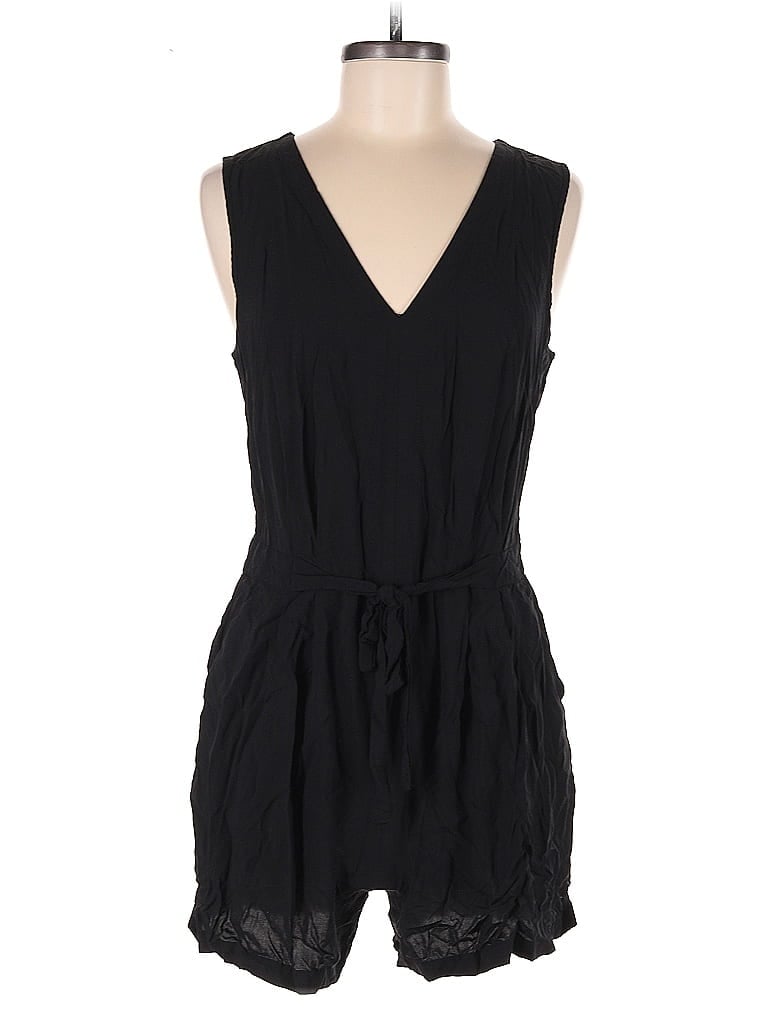 Pre-owned Ann Taylor Loft Romper In Black
