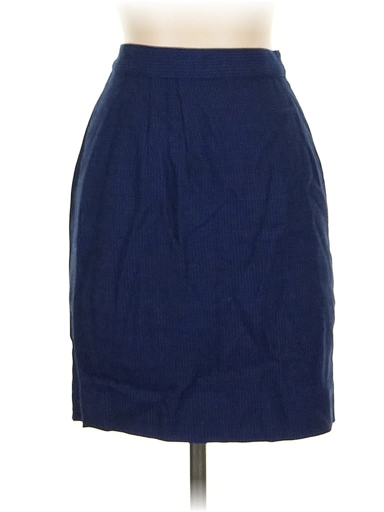 Pre-owned Gianni Wool Skirt In Blue