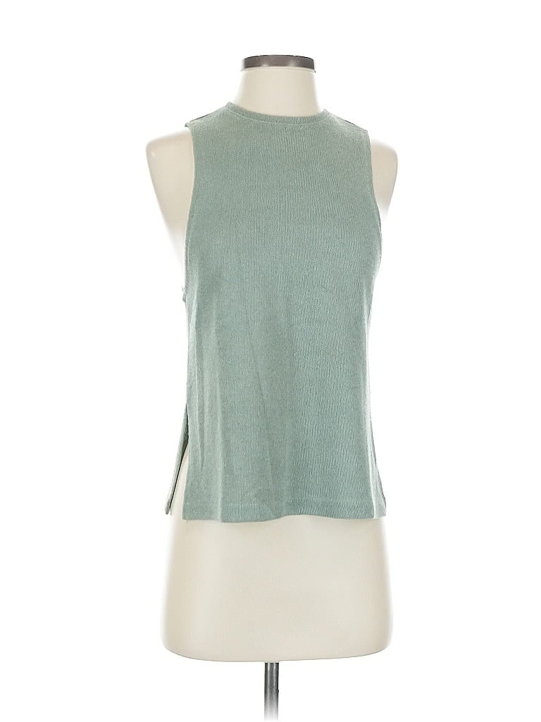 Pre-owned H&m Sleeveless Top Green Halter Neckline Tops