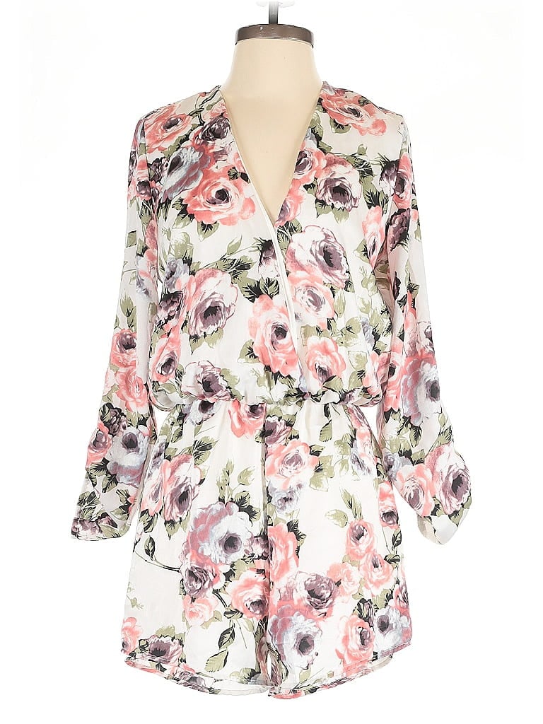 Pre-owned Blue Blush Romper In White