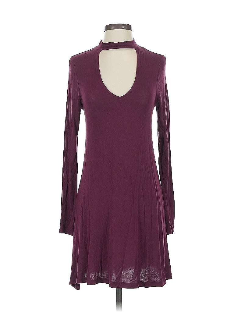 Pre-owned Express Casual Dress In Burgundy