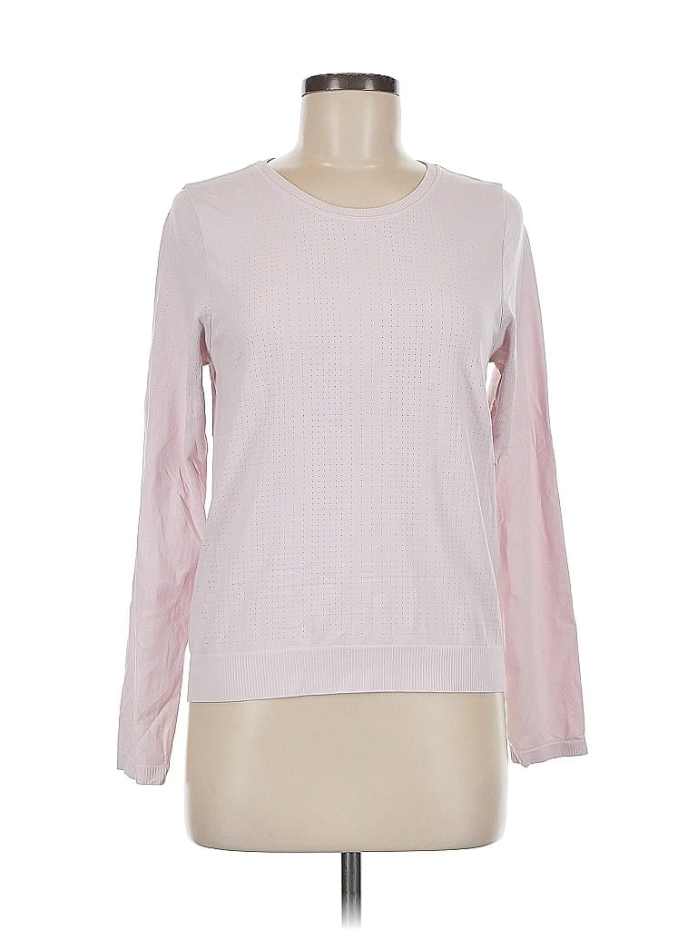 Pre-owned Athleta Long Sleeve T-shirt In Pink