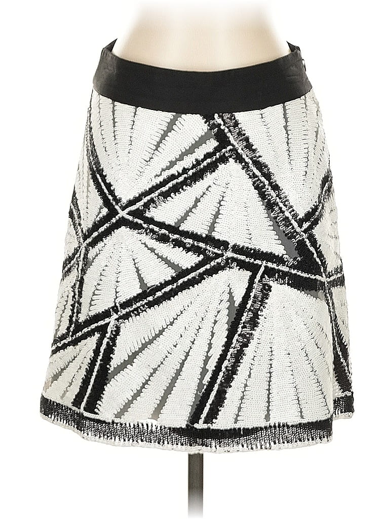 Pre-owned Shoshanna Casual Skirt In Silver