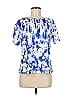 Unbranded Tie-dye Blue Short Sleeve Blouse Size M - photo 1
