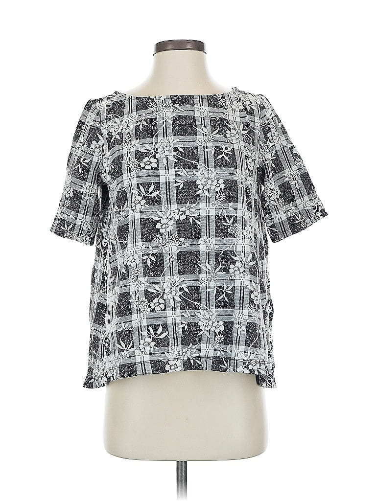 Pre-owned Ann Taylor Loft Outlet Short Sleeve T-shirt In Silver