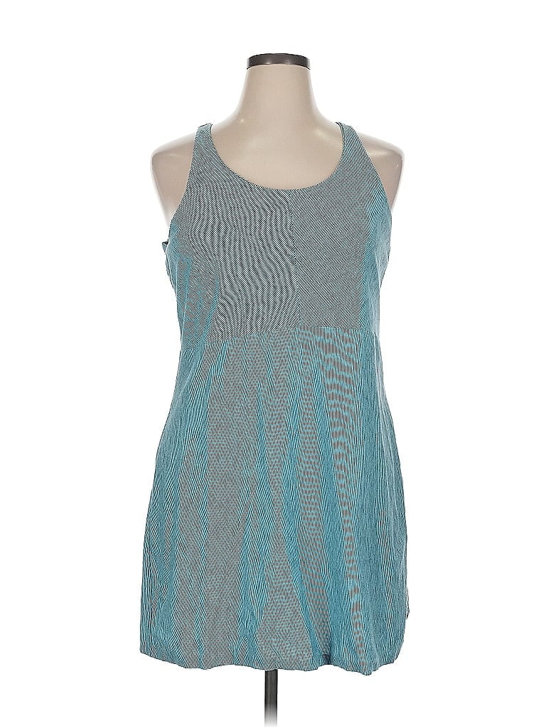 Pre-owned Mountain Khakis Sleeveless Top Teal Halter Neckline Tops In Blue