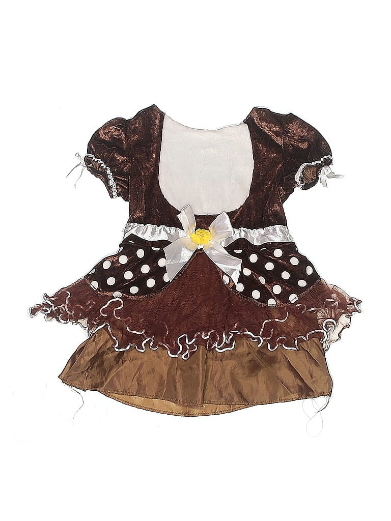 Pre-owned Assorted Brands Kids' Dress In Brown