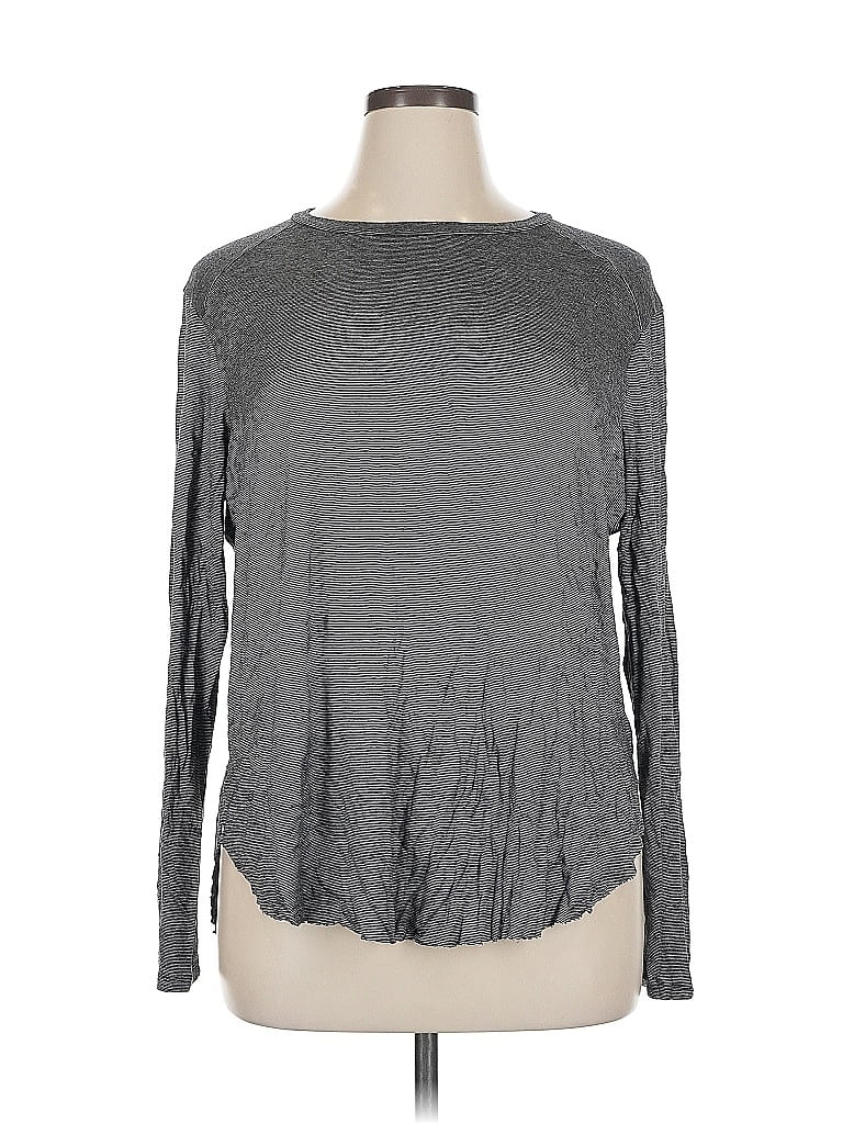 Pre-owned Halogen Long Sleeve T-shirt In Gray