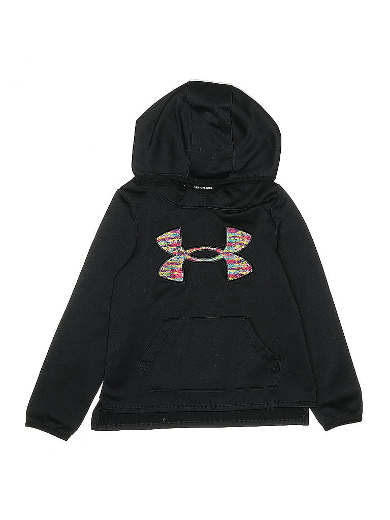 Pre-owned Under Armour Kids' Pullover Hoodie In Black