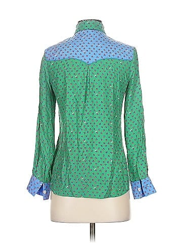 Made with Tender Loving Care by HVN Long Sleeve Silk Top (view 2)