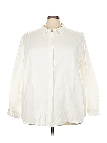 Ellos Long Sleeve Button-Down Shirt (view 1)