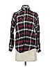 Zara Basic Plaid Red Long Sleeve Button-Down Shirt Size XS - photo 1