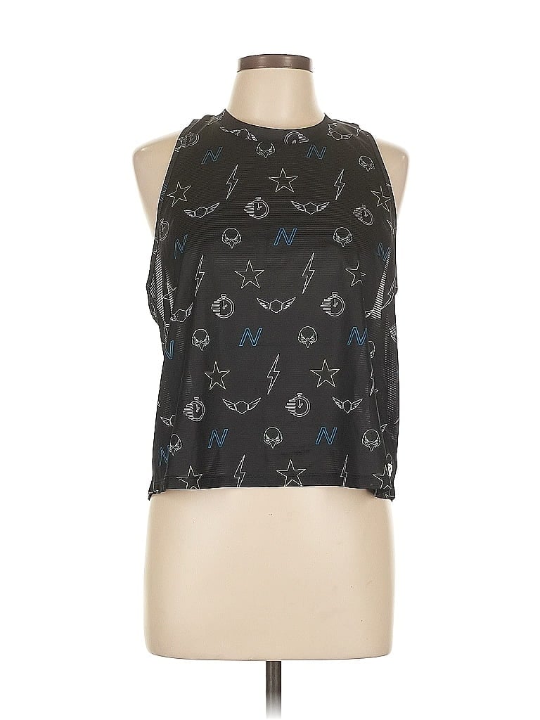 Pre-owned New Balance Sleeveless Blouse In Black