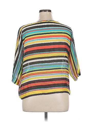 Jones New York Short Sleeve Silk Top (view 2)