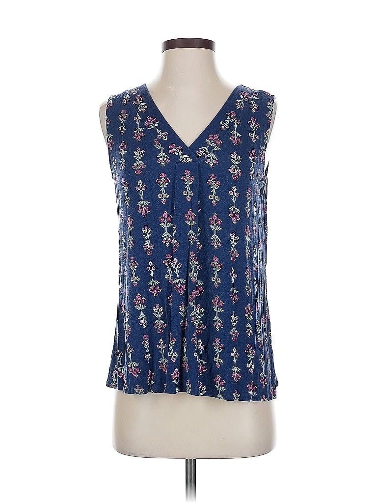 Pre-owned Croft & Barrow Sleeveless Blouse In Blue