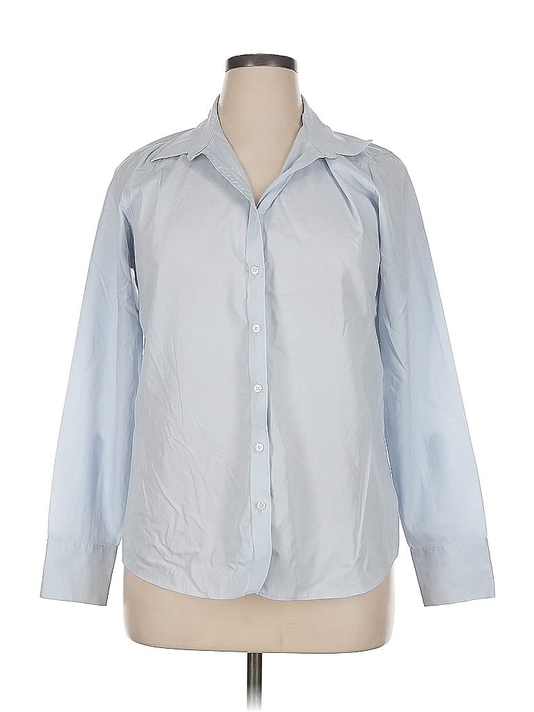 Click to view more detailed imagery on our partner's website Pre-owned Lands' End Long Sleeve Blouse In Blue