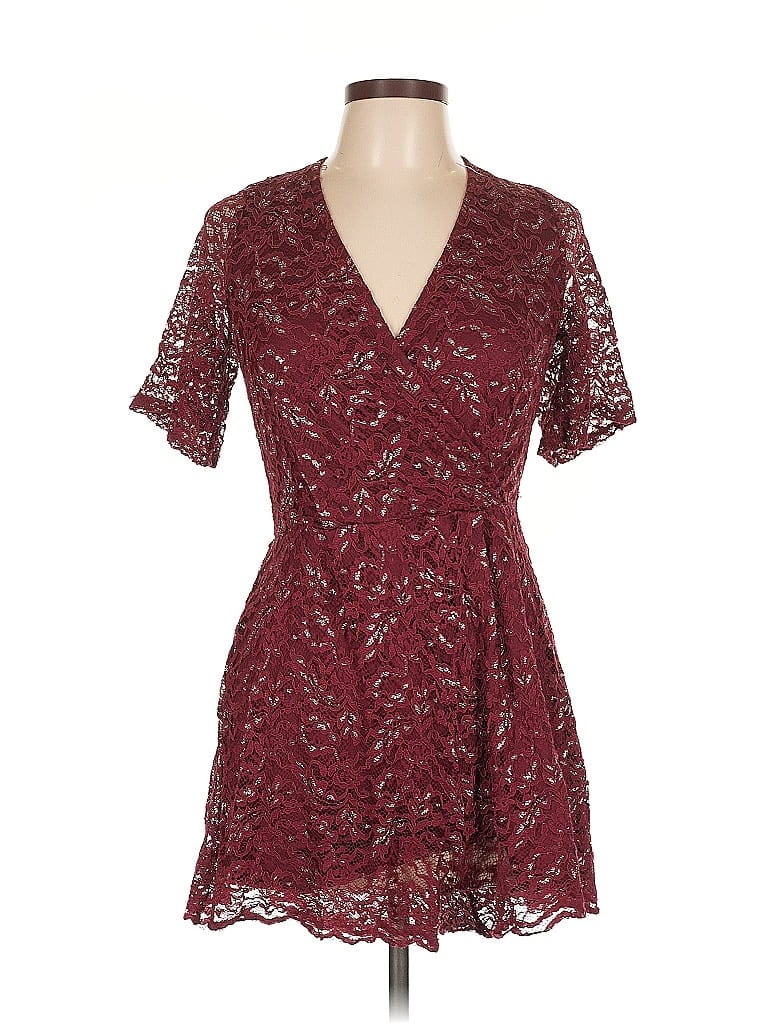 Pre-owned Charlotte Russe Romper In Burgundy