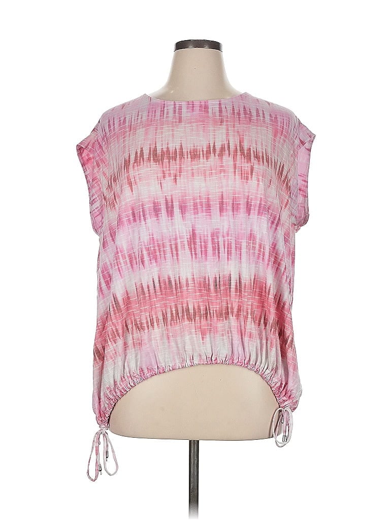 Pre-owned One World Sleeveless Blouse In Pink
