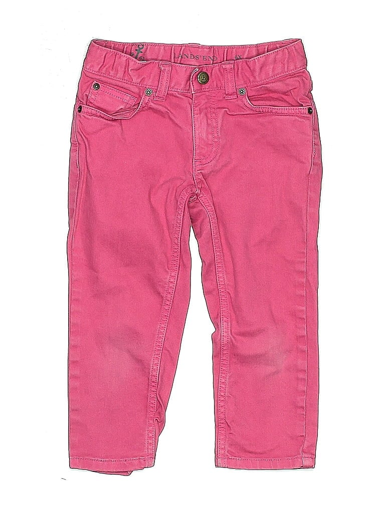 Pre-owned Lands' End Kids'  Jeggings In Pink