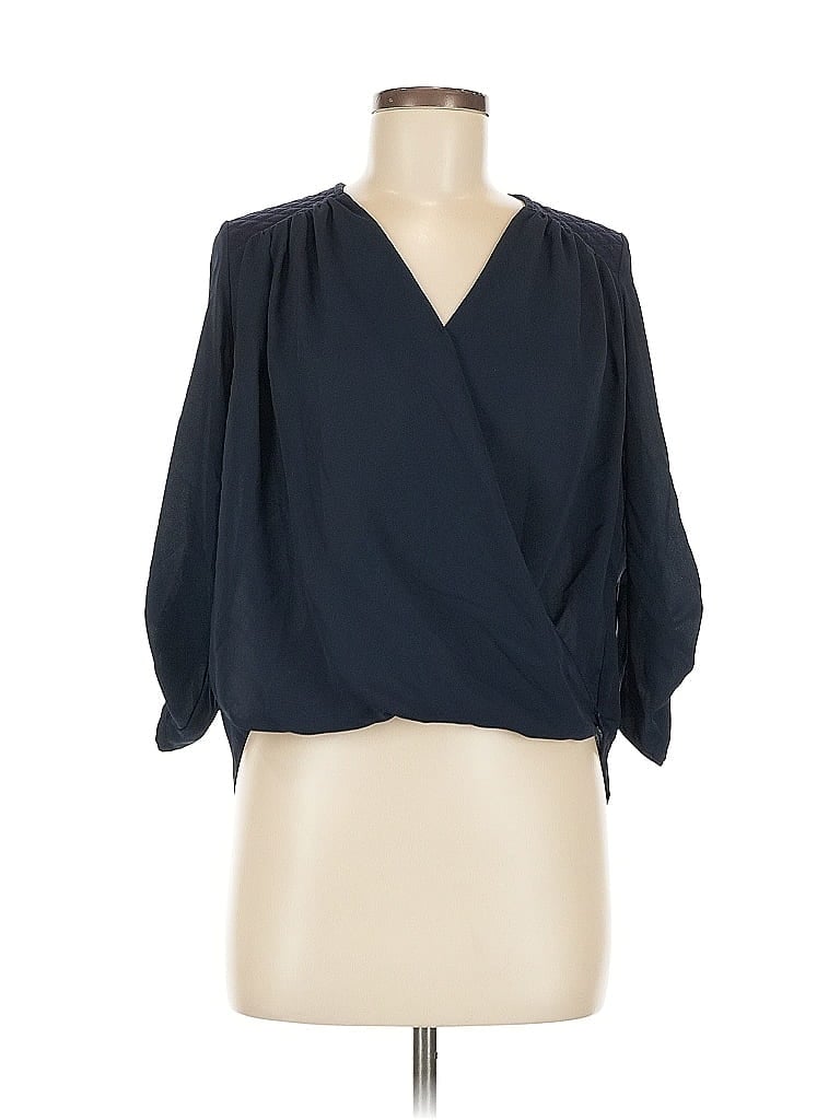 Pre-owned Color Of Love 3/4 Sleeve Blouse In Blue