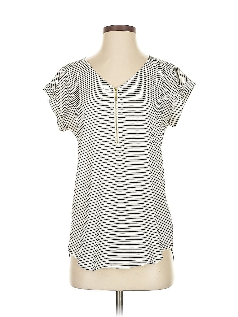 Pre-owned Express Short Sleeve Top Gray V Neck Tops