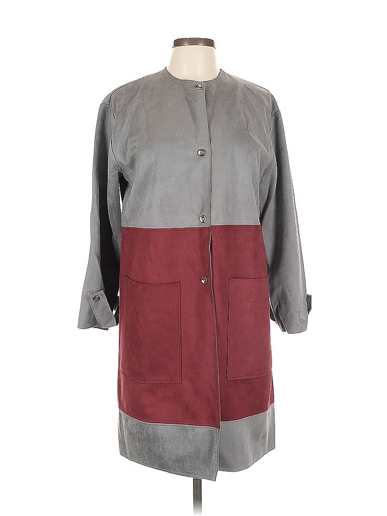 Pre-owned Polagram Coat In Gray