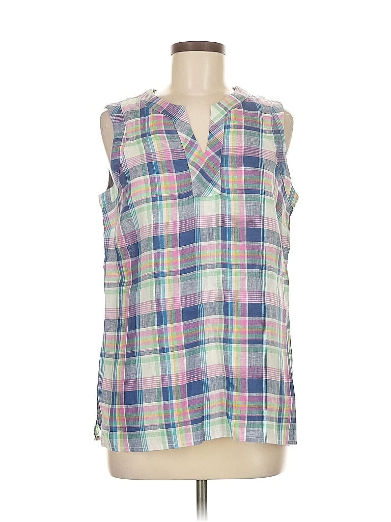 Pre-owned Talbots Sleeveless Blouse In Blue