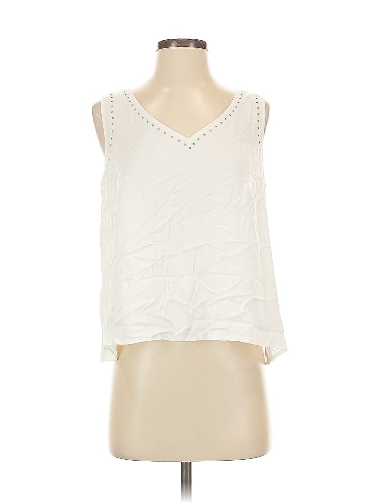 Pre-owned Gilli Sleeveless Blouse In White