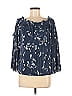 Lauren Conrad 100% Polyester Blue 3/4 Sleeve Blouse Size M - photo 1
